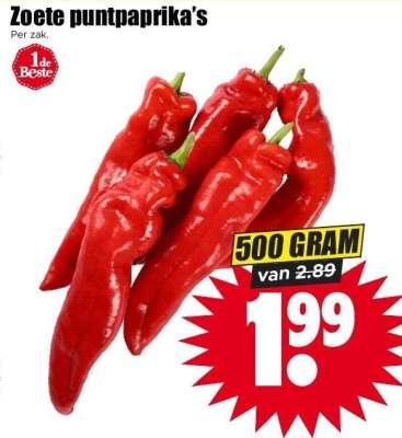 Zoete Puntpaprika's