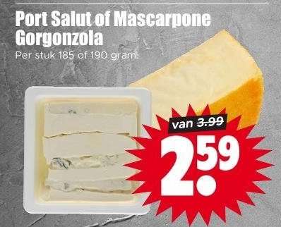 Port Salut of Mascarpone Gorgonzola