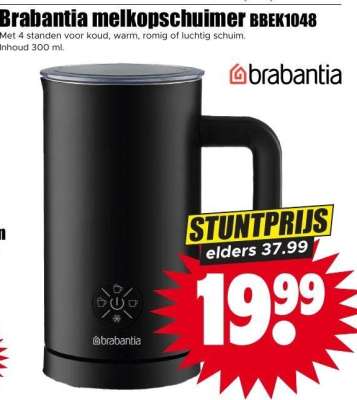 Brabantia melkopschuimer BBEK1048