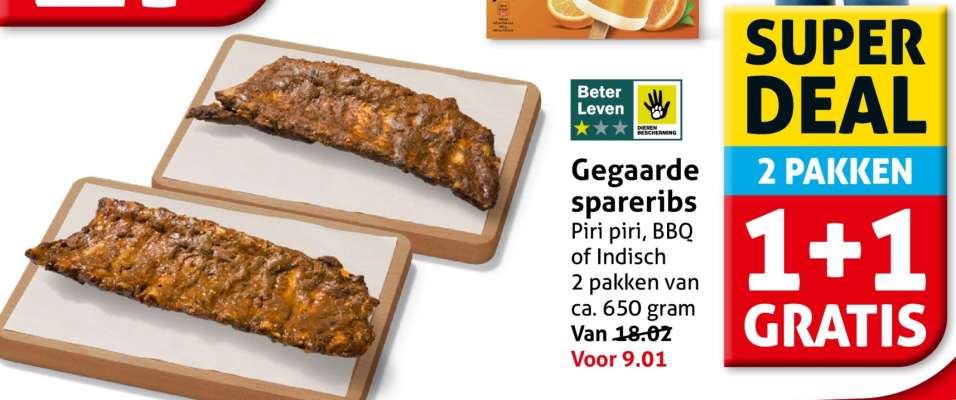Gegaarde spareribs