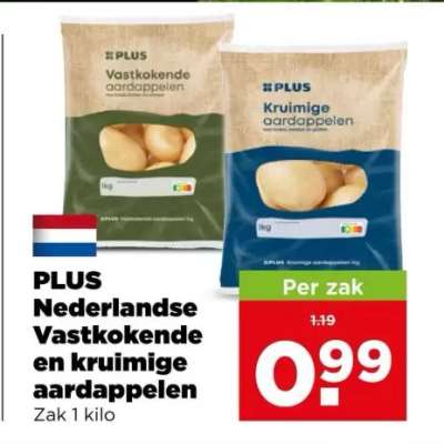 PLUS Nederlandse Vastkokende en kruimige aardappelen