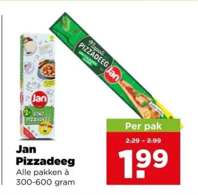 Jan pizzadeeg