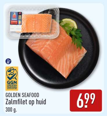 GOLDEN SEAFOOD Zalmfilet op huid