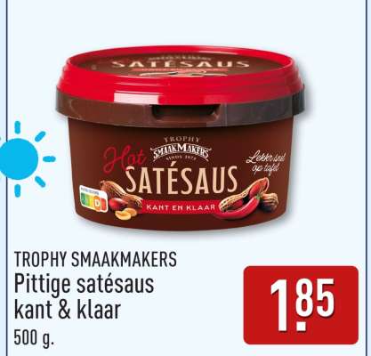 TROPHY SMAAKMAKERS Pittige satésaus kant & klaar