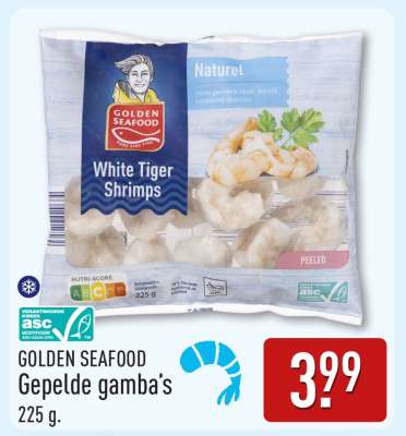 GOLDEN SEAFOOD Gepelde gamba's