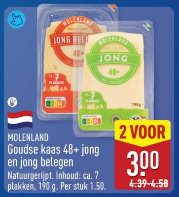 MOLENLAND Goudse kaas 48+ jong en jong belegen