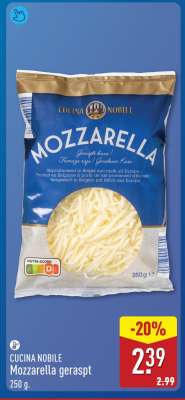 Cucina Nobile Mozzarella geraspt