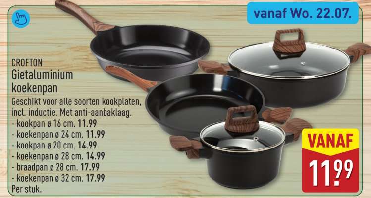CROFTON Gietaluminium koekenpan