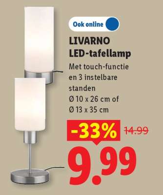 LIVARNO LED-tafellamp