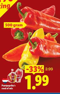 Puntpaprika's rood of mix