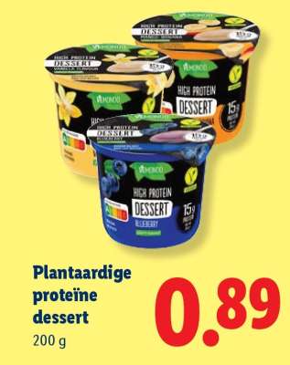 Plantaardige proteïne dessert