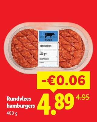 Rundvlees hamburgers