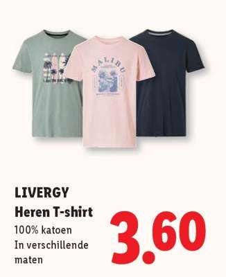 LIVERGY Heren T-shirt