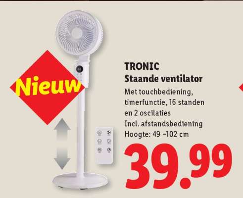 TRONIC Staande ventilator