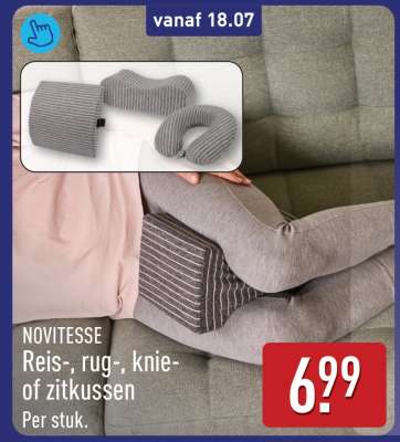 NOVITESSE Reis-, rug-, knie- of zitkussen