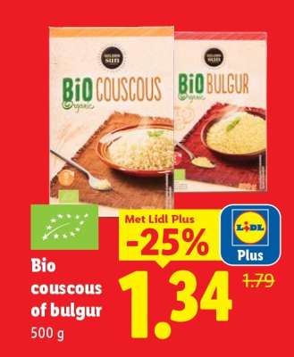 Bio couscous of bulgur