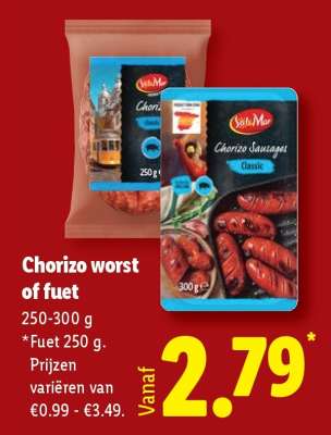 Chorizo worst of fuet
