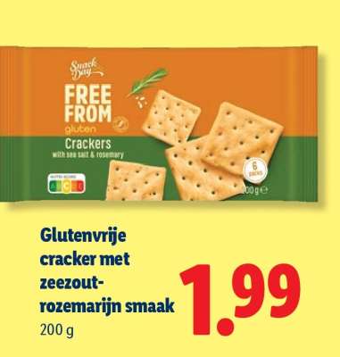 Glutenvrije cracker met zeezout-rozemarijn smaak