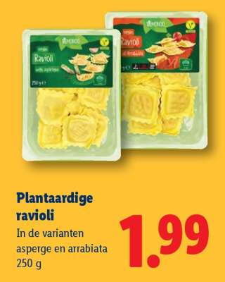 Plantaardige ravioli