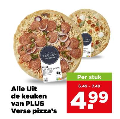 Alle Uit de keuken van PLUS Verse pizza's