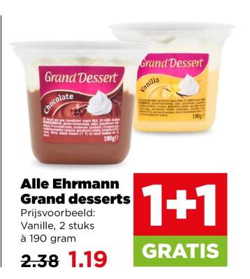 Alle Ehrmann Grand desserts