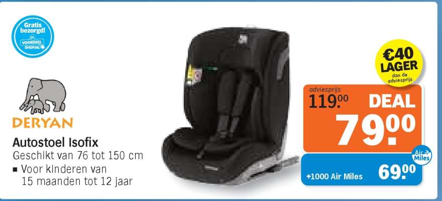 Deryan Autostoel Isofix