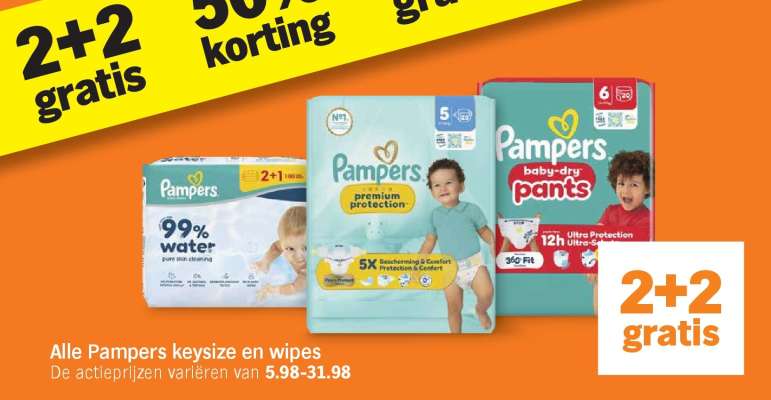 Alle Pampers keysize en wipes