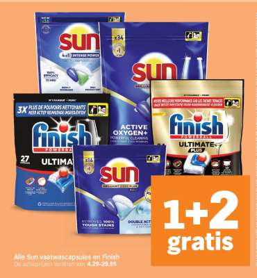 Sun en Finish vaatwascapsules