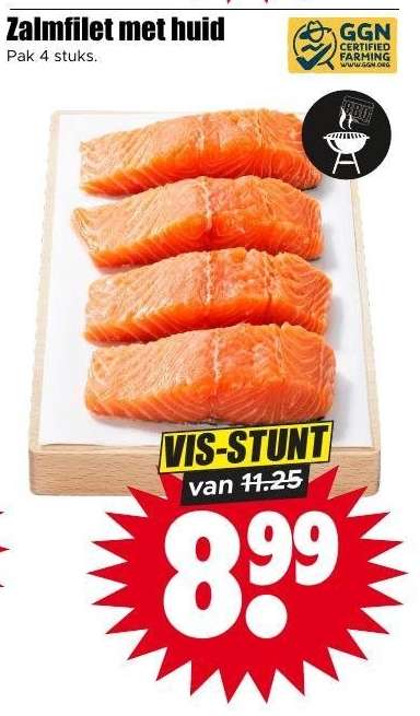 Zalmfilet met Huid