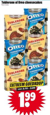 Toblerone of Oreo cheesecakes