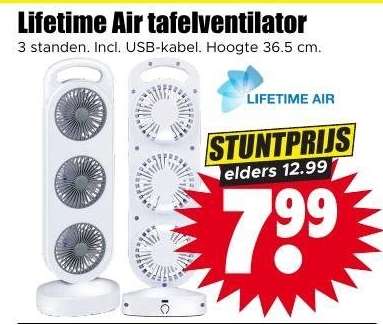 Lifetime Air tafelventilator