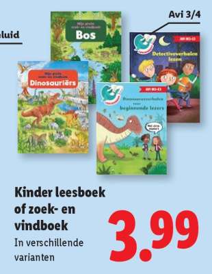 Kinder leesboek of zoek- en vindboek