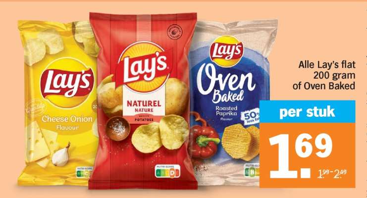 Lay's flat 200 gram of Oven Baked