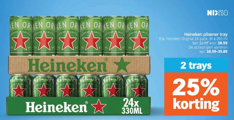Heineken pilsener tray