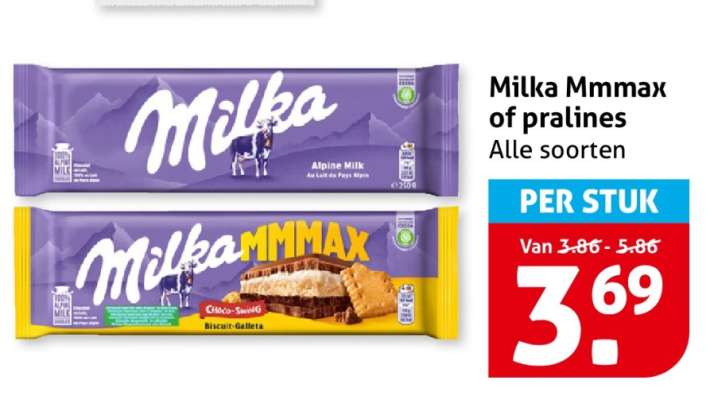Milka Mmmax of pralinés