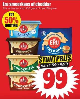 Eru smeerkaas of cheddar