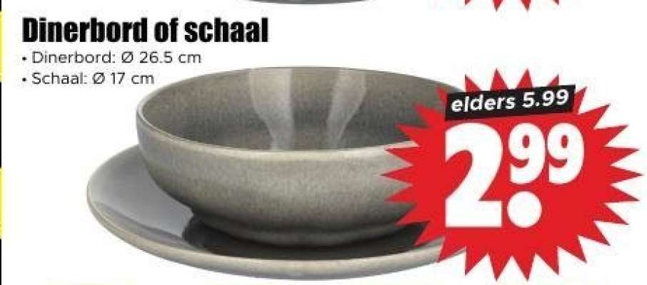 Dinerbord of schaal