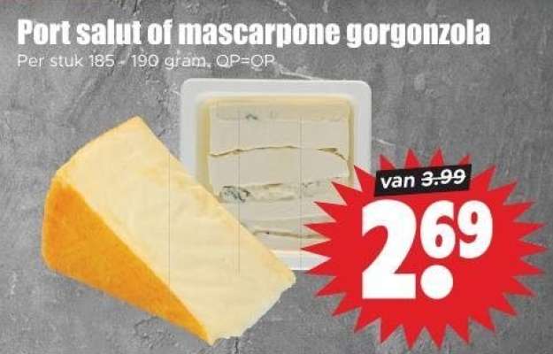 Port Salut of Mascarpone Gorgonzola