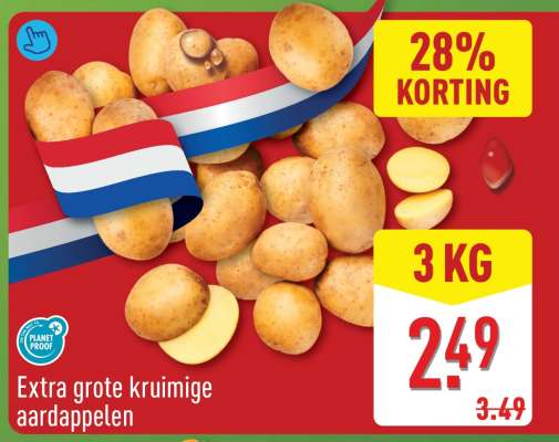 Extra grote kruimige aardappelen