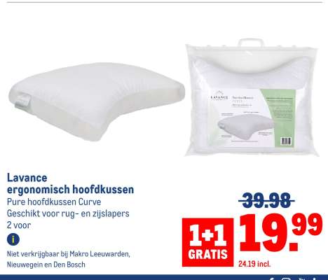 Lavance ergonomisch hoofdkussen