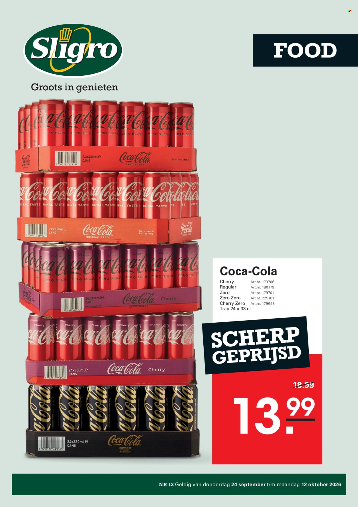 Sligro-aanbieding - 24.9.2026 - 12.10.2026. Pagina 1