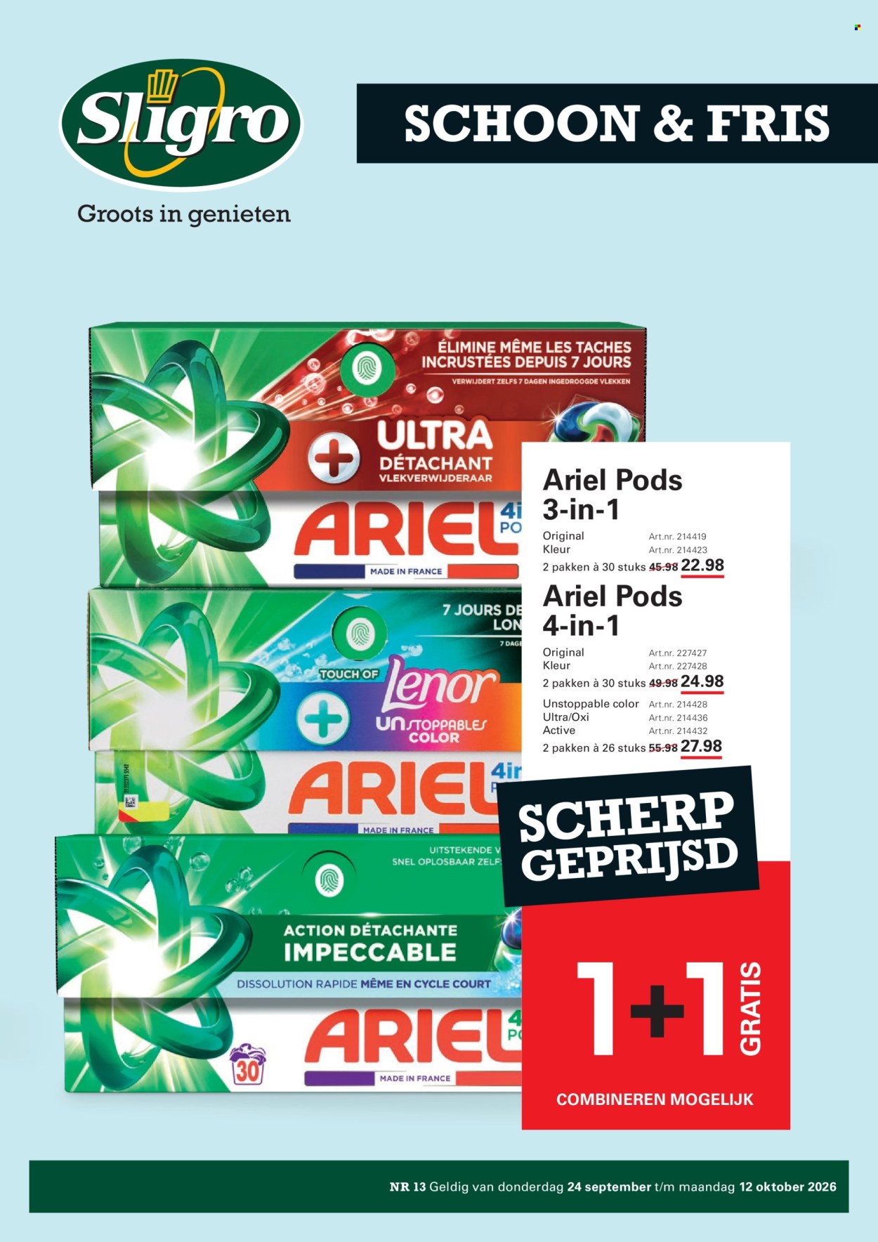 Sligro-aanbieding - 24.9.2026 - 12.10.2026. Pagina 1