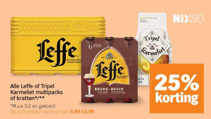Leffe of Tripel Karmeliet multipacks of kratten