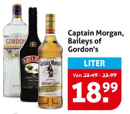 Captain Morgan, Baileys of Gordon's