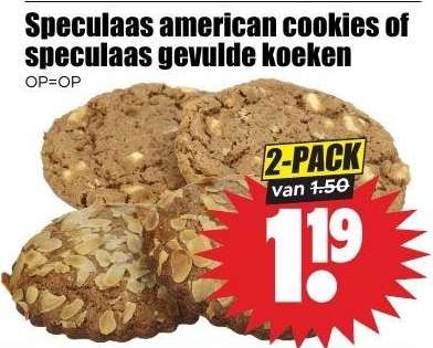 Speculaas american cookies of speculaas gevulde koeken