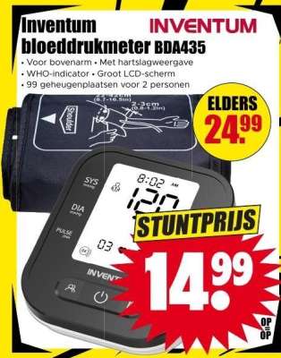Inventum bloeddrukmeter BDA435