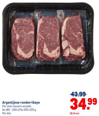 Argentijnse runder ribeye