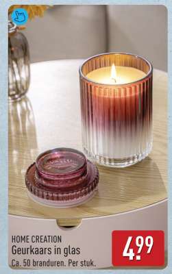 HOME CREATION Geurkaars in glas