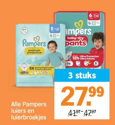 Alle Pampers luiers en luierbroekjes