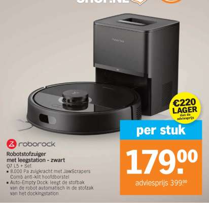 Roborock Robotstofzuiger met leegstation - zwart